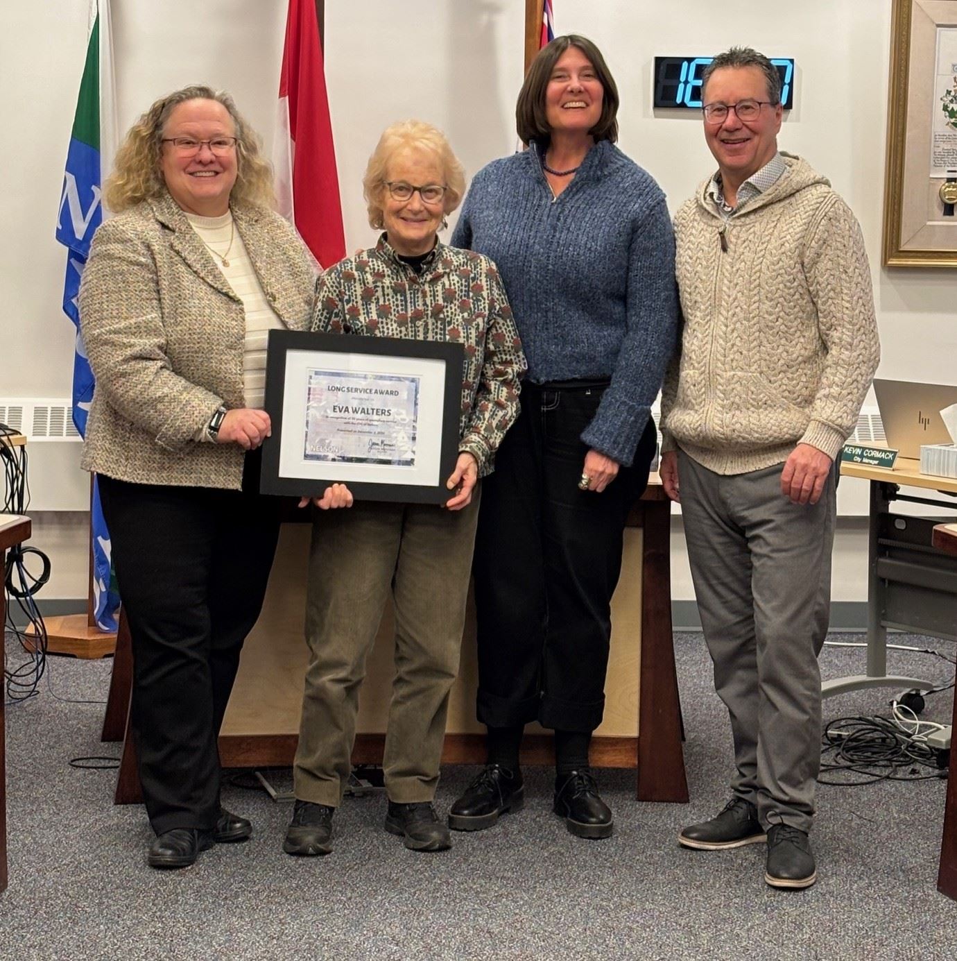 Eva Walters long service award